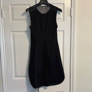 Robert Rodriguez Black Sleeveless Mesh Back Mini Dress